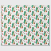 Golden Retriever Weihnachtsmuster Geschenkpapier (Flach)