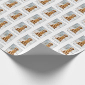 Golden retriever-WeihnachtsPackpapier Geschenkpapier (Ecke)