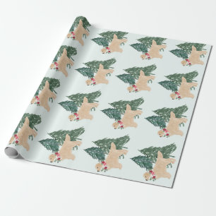 Golden-Retriever-Weihnachtspapier Geschenkpapier