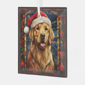Golden Retriever Weihnachtsschmuck (Vorderseite links)