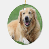 Golden Retriever Weihnachtsschmuck Custom Circle (Links)