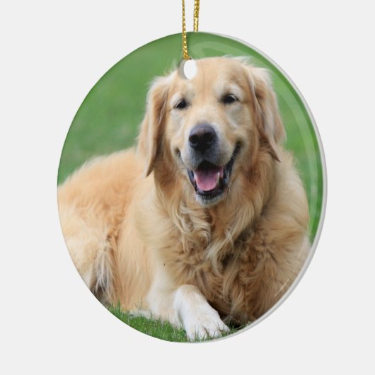 Golden Retriever Weihnachtsschmuck Custom Circle (Links)
