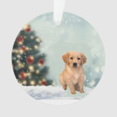 Golden Retriever Weihnachtsschmuck Ornament (Vorderseite)
