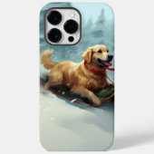 Golden Retriever Weihnachtsschnee Winter Case-Mate iPhone Hülle (Rückseite)