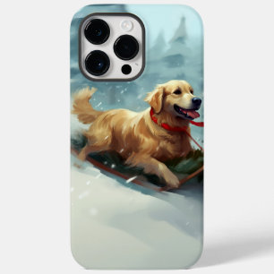 Golden Retriever Weihnachtsschnee Winter Case-Mate iPhone 14 Pro Max Hülle