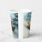 Golden Retriever Weihnachtsschnee Winter Pappbecher (Links)