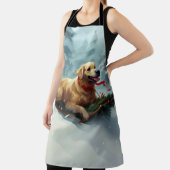 Golden Retriever Weihnachtsschnee Winter Schürze