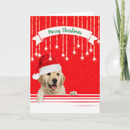 Golden Retriever Weihnachtsschneeflocken Feiertagskarte