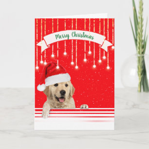 Golden Retriever Weihnachtsschneeflocken Feiertagskarte