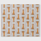 Golden retriever-Weihnachtsverpackung Geschenkpapier (Flach)