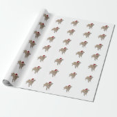 Golden Retriever Weihnachtswrapping Paper Geschenkpapier (Ungerollt)