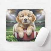 Golden Retriever Welpe auf Fußball Mousepad (Mit Mouse)