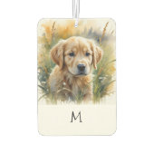 Golden Retriever Welpe Autolufterfrischer (Rückseite)