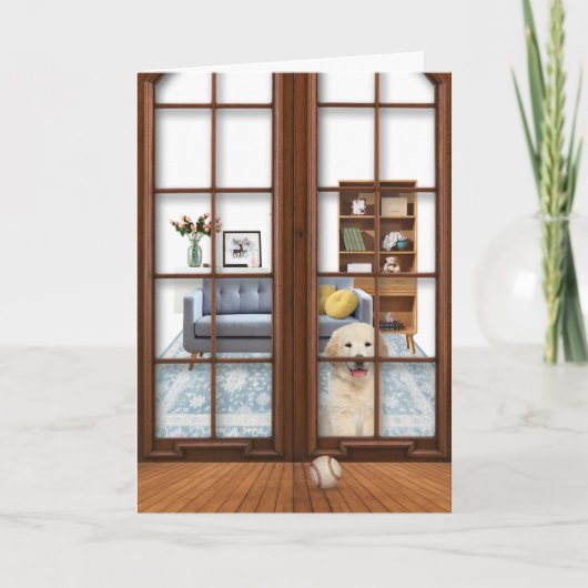 Golden Retriever Welpe bekommen gute Karte (Vorderseite)