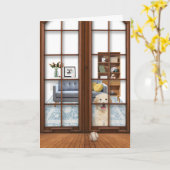 Golden Retriever Welpe bekommen gute Karte (Gelbe Blume)