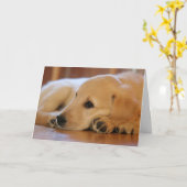 Golden Retriever Welpe Blank Inside Karte (Gelbe Blume)