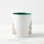 Golden Retriever Welpe Frohe Weihnachten Tasse (Zentrum)