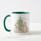 Golden Retriever Welpe Frohe Weihnachten Tasse (Links)