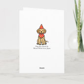 Golden Retriever Welpe Geburtstag Karte (Rückseite)