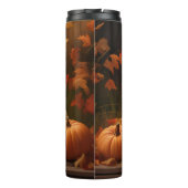 Golden Retriever Welpe Herbst Kürbis Thermosbecher (Rückseite)