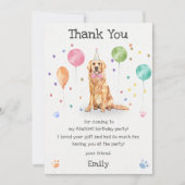 Golden Retriever Welpe Hund Geburtstag Danke Karte (Vorderseite)