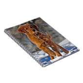 Golden Retriever Welpe Hund im Schnee Notizblock (Rechte Seite)