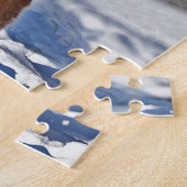 Golden Retriever Welpe Hund im Schnee Puzzle (Seite)