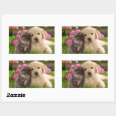 Golden Retriever Welpe Hund & Kitten Sticker (Blatt)