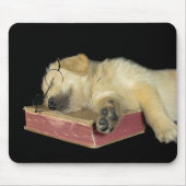 Golden Retriever Welpe im Buch Mousepad (Vorne)