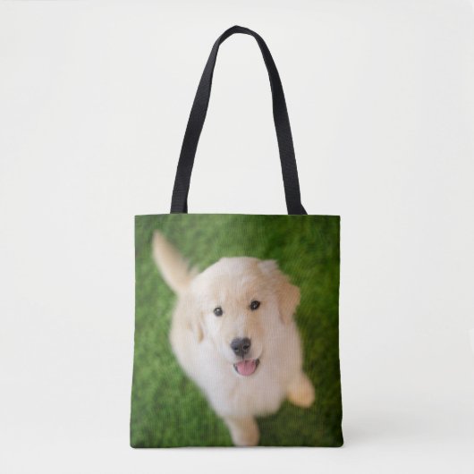Golden Retriever Welpe im Gras Tasche (Vorderseite)