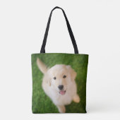 Golden Retriever Welpe im Gras Tasche (Rückseite)