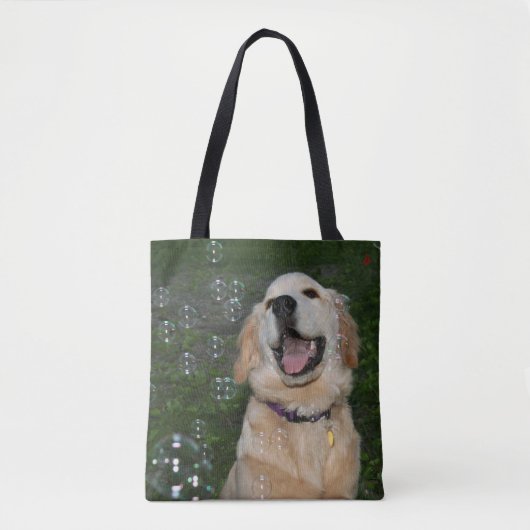 Golden retriever-Welpe in den Blasen Tasche (Vorderseite)