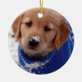 Golden retriever-Welpe Keramik Ornament (Vorne)