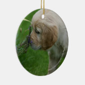 Golden retriever-Welpe Keramikornament (Rechts)