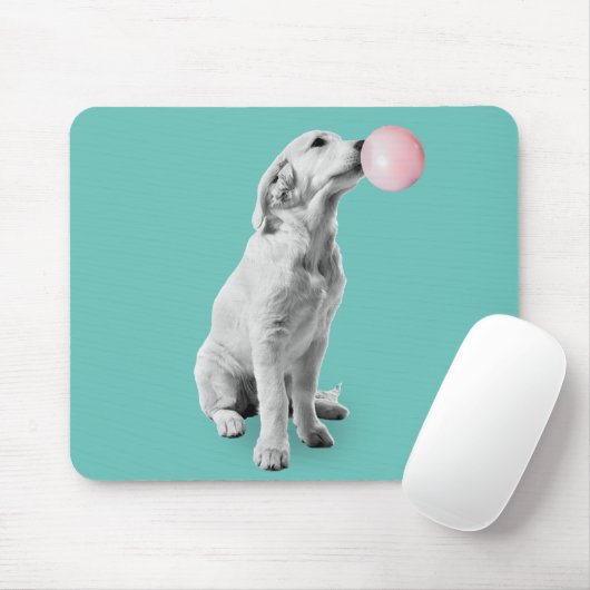 Golden Retriever Welpe mit Blase Gum Mousepad (Mit Mouse)