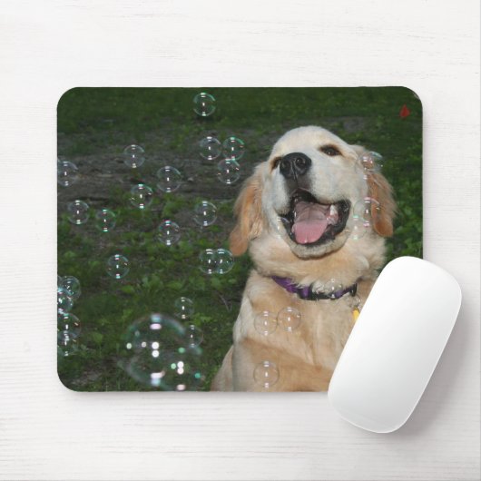 Golden retriever-Welpe mit Blasen Mousepad (Mit Mouse)