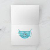 Golden Retriever Welpe mit Gesichtsmaske Karte (Innenseite)