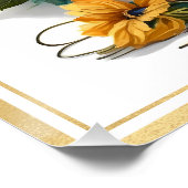 Golden Retriever Welpe mit Goldrahmen Poster (Ecke)