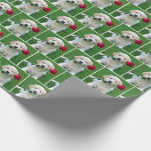 Golden Retriever Welpe mit Rote Rose Geschenkpapier (Ecke)