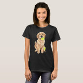 Golden Retriever Welpe mit Tennisball T-Shirt (Vorne ganz)