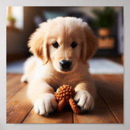 Golden Retriever Welpe Poster