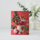 Golden Retriever Welpe und Weihnachten (Stehend Vorderseite)