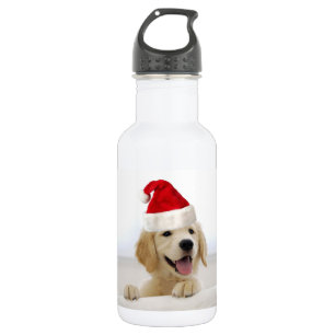 Golden Retriever Welpe Weihnachten Edelstahlflasche