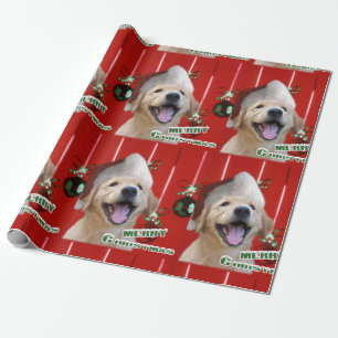 Golden Retriever Welpe Weihnachten Geschenkpapier
