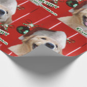 Golden Retriever Welpe Weihnachten Geschenkpapier (Ecke)