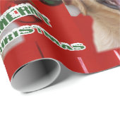 Golden Retriever Welpe Weihnachten Geschenkpapier (Rolleneckpunkt)