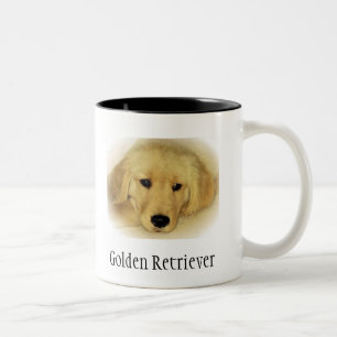 Golden retriever-Welpe Zweifarbige Tasse