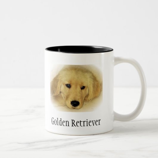 Golden retriever-Welpe Zweifarbige Tasse (Rechts)