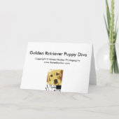 Golden retriever-Welpen-Diva Karte (Rückseite)