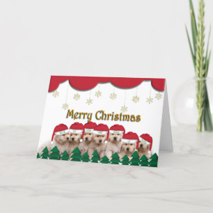 Golden Retriever Welpen Feiertagskarte